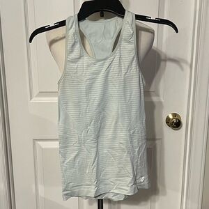 New Balance Light Blue Striped Tank Top